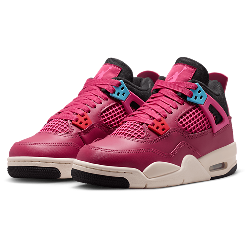 Girls' Grade School Retro 4 Pink/Black/White - View 6