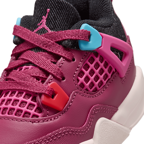 Girls' Toddler Retro 4 Pink/Black/White - View 7