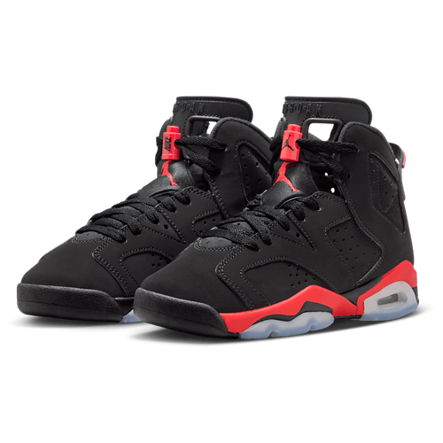 Boys' Grade School Retro 6 Black/Red - View 6