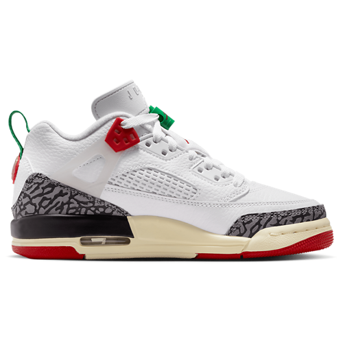 Boys' Grade School Spizike Low White/Varsity Red - View 1