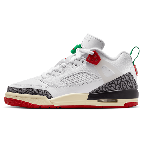 Boys' Grade School Spizike Low White/Varsity Red - View 2