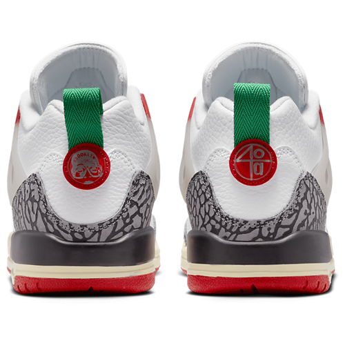 Boys' Grade School Spizike Low White/Varsity Red - View 3