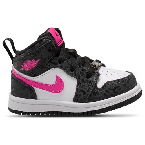 Girls' Toddler AJ 1 Mid SE Pink/White/Black - View 1