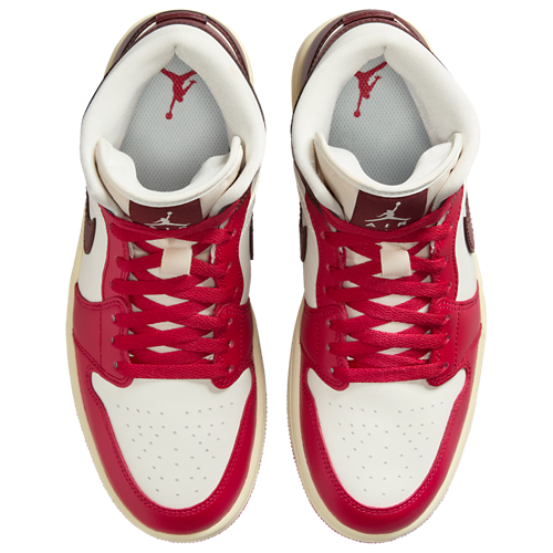 Women's AJ 1 Mid Dark Team Red/Sail/Coconut Milk - View 4