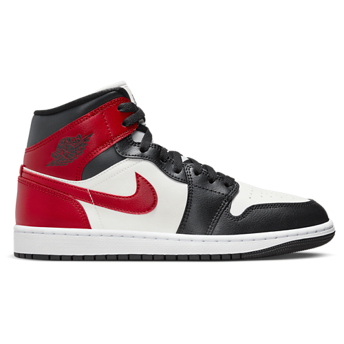 AJ 1 Mid White/Red/Black - View 1