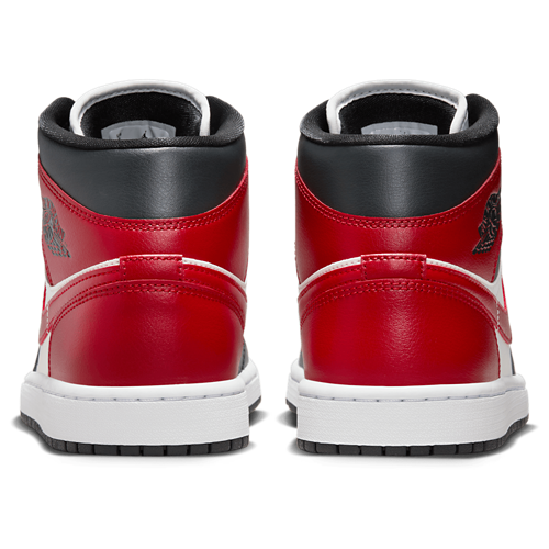 AJ 1 Mid White/Red/Black - View 3