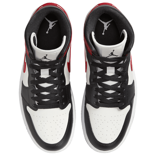 AJ 1 Mid White/Red/Black - View 4