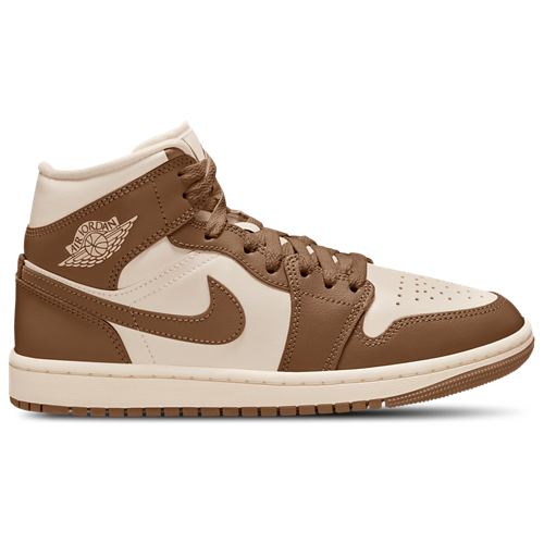 Women's AJ 1 Mid Light British Tan/Chalk - View 1