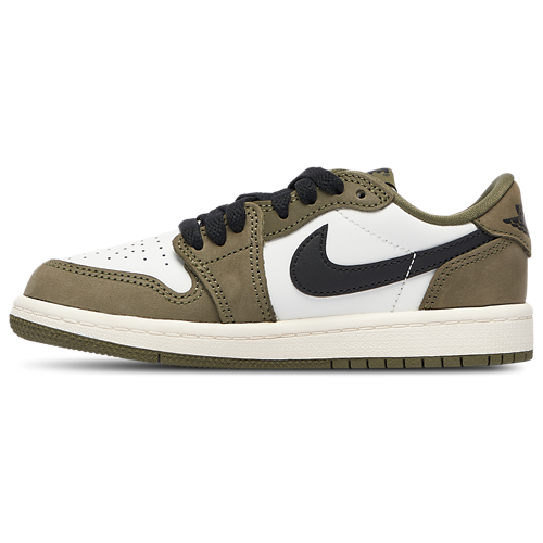 Boys' Preschool Retro 1 Low Medium Olive/Black/Summit White - View 2