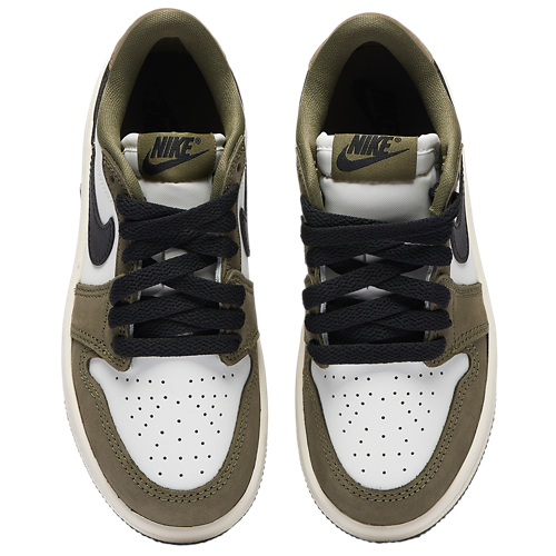 Boys' Preschool Retro 1 Low Medium Olive/Black/Summit White - View 4
