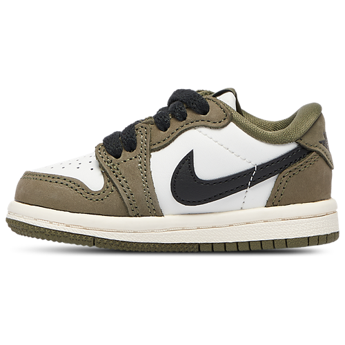 Boys' Toddler AJ 1 Retro Low OG Black/Summit White/Medium Olive - View 2