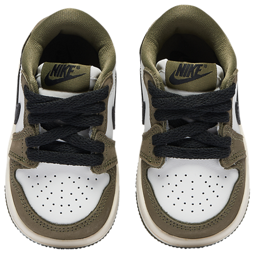 Boys' Toddler AJ 1 Retro Low OG Black/Summit White/Medium Olive - View 4