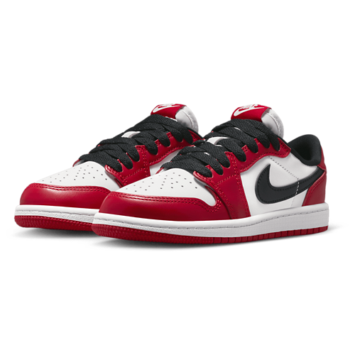 Boys' Toddler AJ 1 Retro Low OG Summit White/Varsity Red/Black - View 6