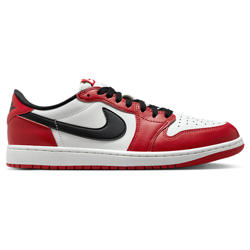 Men's AJ 1 Retro Low OG White/Red/Black - View 1