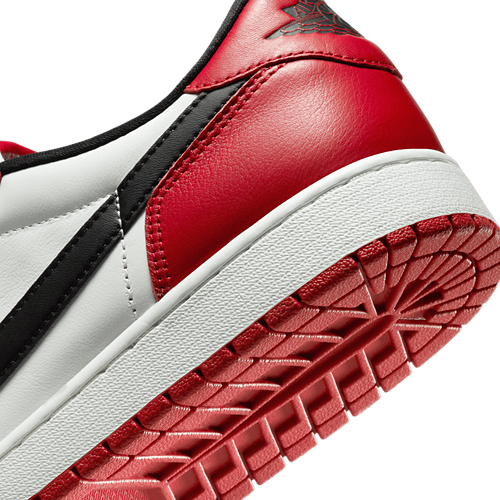 Men's AJ 1 Retro Low OG White/Red/Black - View 8