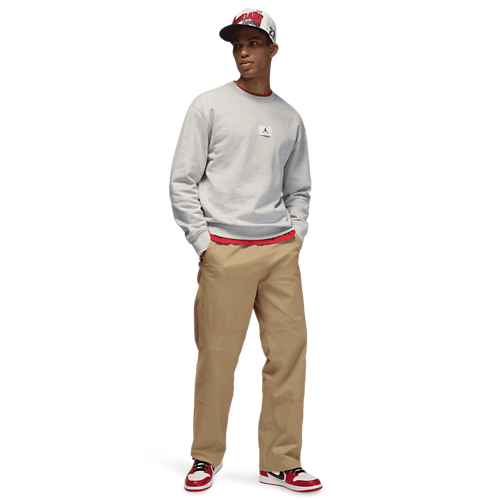Men's AJ 1 Retro Low OG White/Red/Black - View 9