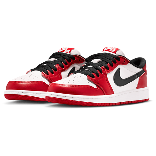 Boys' Grade School AJ 1 Retro Low OG Summit White/Varisty Red/Black - View 6