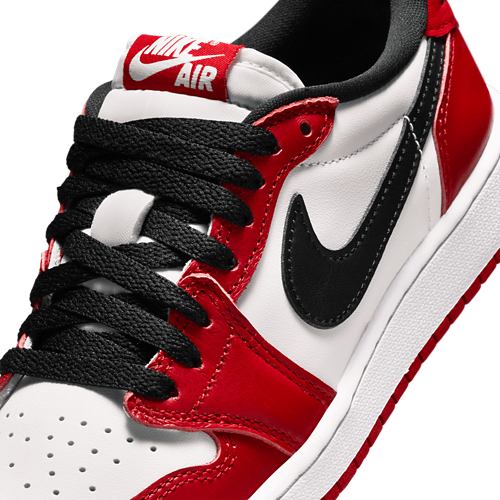 Boys' Grade School AJ 1 Retro Low OG Summit White/Varisty Red/Black - View 7