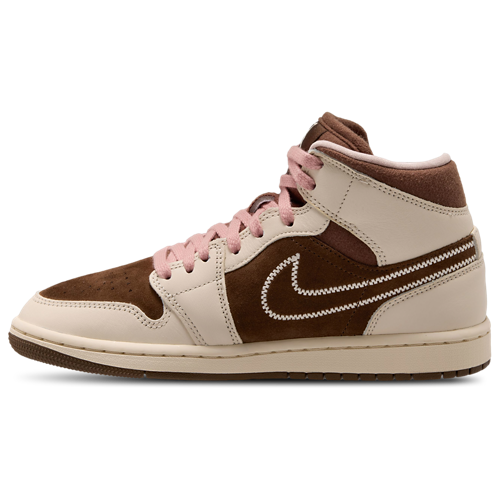 Women's 1 Mid SE V2 Cacao Wow/Pearl White/Rust Pink - View 2