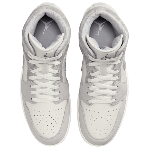 Men's AJ 1 Mid SE White/Grey - View 4