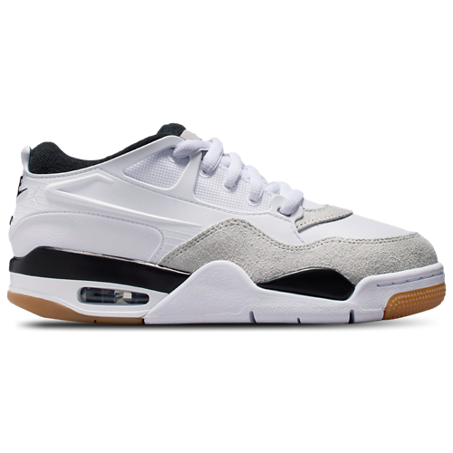Boys' Grade School AJ 4 RM White/Black/Neutral Grey - View 1