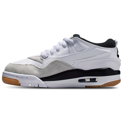 Boys' Grade School AJ 4 RM White/Black/Neutral Grey - View 2