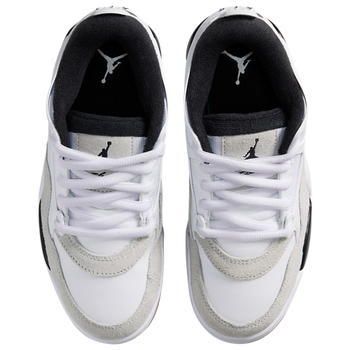 Boys' Grade School AJ 4 RM White/Black/Neutral Grey - View 4