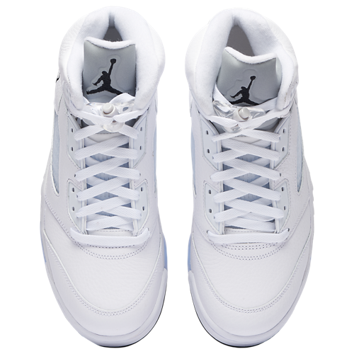 Men's Retro 5 OG White/Black/Silver - View 4