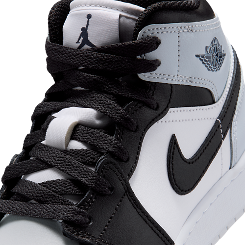 Boys' Grade School AJ 1 Mid Black/Aura/Black - View 7