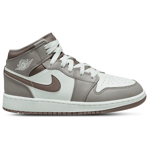 Boys' Grade School AJ 1 Mid Tan/Gray - View 1