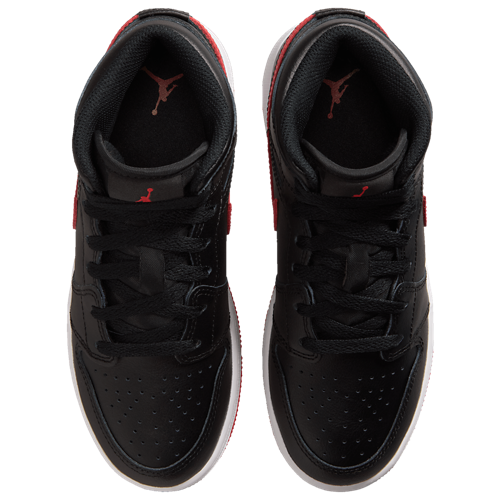 Boys' Grade School AJ 1 Mid Black/Red - View 4