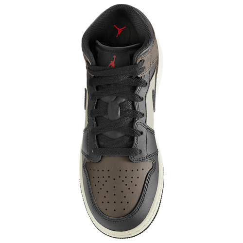Boys' Grade School AJ 1 Mid Black/Phantom/Univ Red - View 3