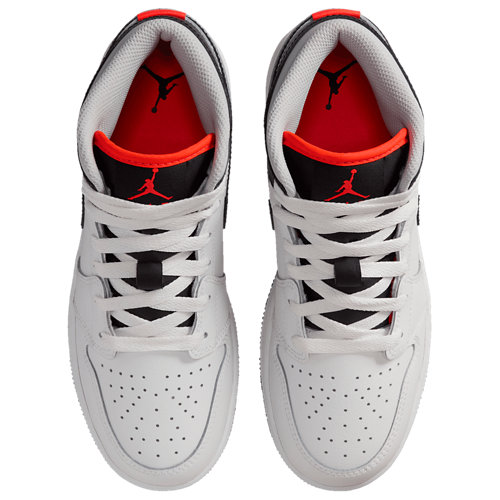 Boys' Grade School AJ 1 Mid Summit White/Black/Infrared - View 4