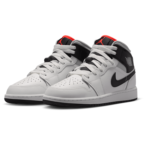 Boys' Grade School AJ 1 Mid Summit White/Black/Infrared - View 6