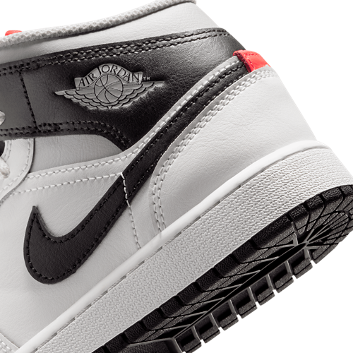 Boys' Grade School AJ 1 Mid Summit White/Black/Infrared - View 8