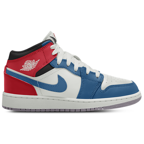 Boys' Grade School AJ 1 Mid True Blue/Varsity Red/Summit White - View 1