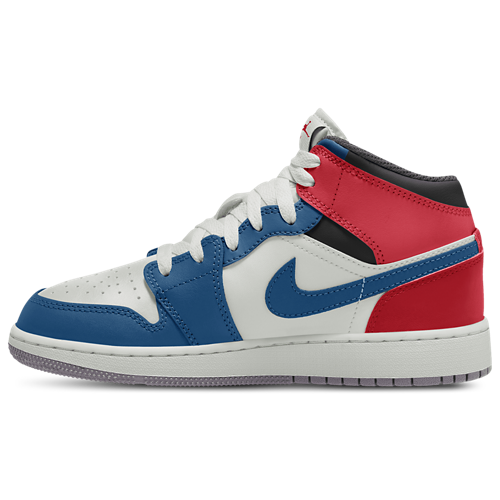 Boys' Grade School AJ 1 Mid True Blue/Varsity Red/Summit White - View 2