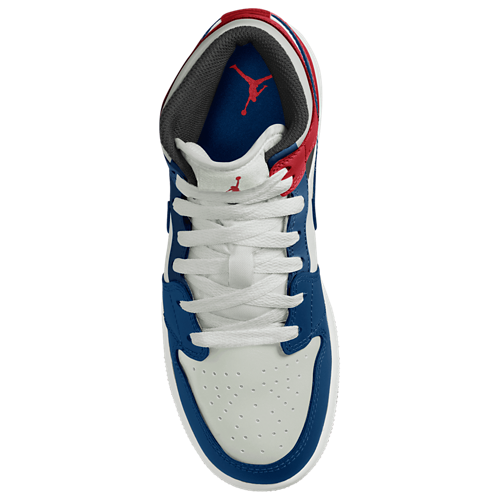 Boys' Grade School AJ 1 Mid True Blue/Varsity Red/Summit White - View 3