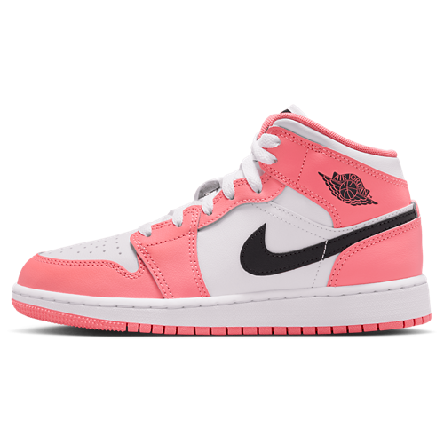 Girls' Grade School 1 Mid Pink Gaze/Black/White - View 2