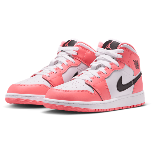 Girls' Grade School 1 Mid Pink Gaze/Black/White - View 6