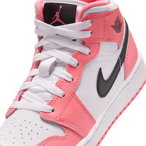 Girls' Grade School 1 Mid Pink Gaze/Black/White - View 7