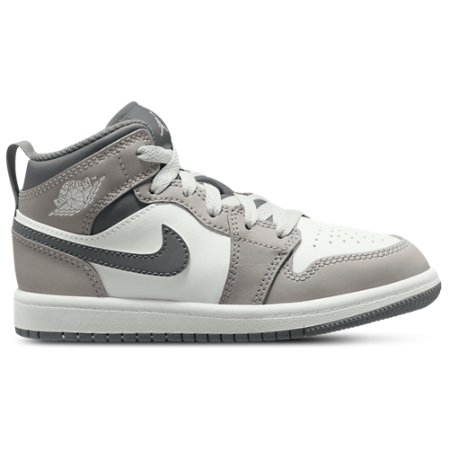Boys' Preschool AJ 1 Mid Enigma Stone/Summit White/Olive Grey - View 1
