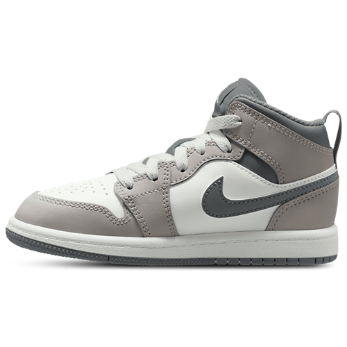 Boys' Preschool AJ 1 Mid Enigma Stone/Summit White/Olive Grey - View 2