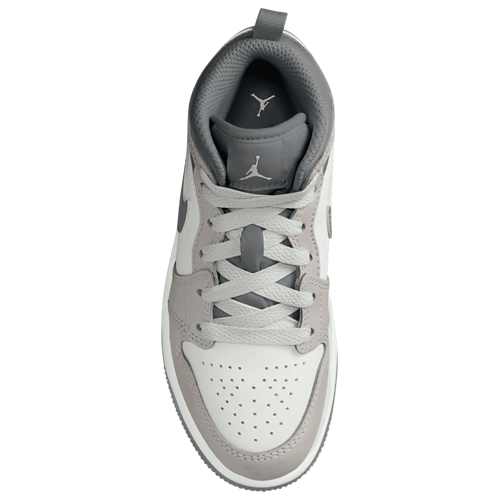 Boys' Preschool AJ 1 Mid Enigma Stone/Summit White/Olive Grey - View 3