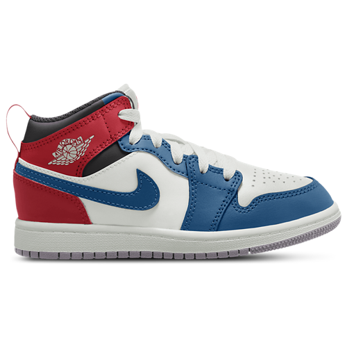 Girls' Preschool AJ 1 Mid Blue/Red/White - View 1