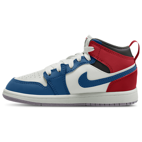Girls' Preschool AJ 1 Mid Blue/Red/White - View 2