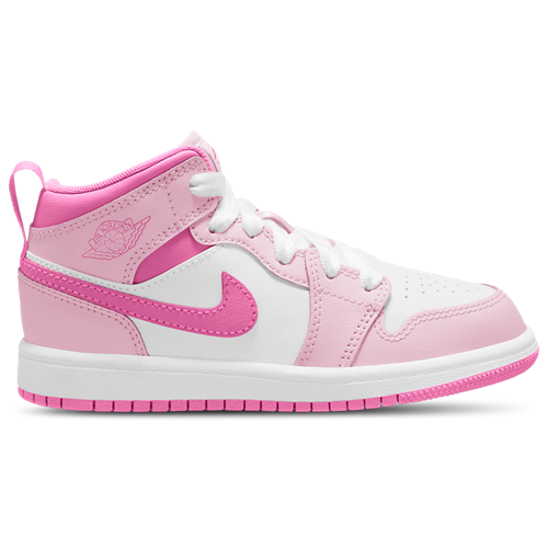 Girls' Preschool AJ 1 Mid Pink Foam/China Rose/Pink Foam - View 1