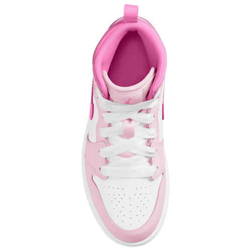 Girls' Preschool AJ 1 Mid Pink Foam/China Rose/Pink Foam - View 3