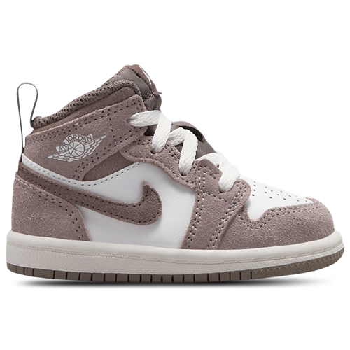 Boys' Toddler AJ 1 Mid Summit White/Enigma Stone/Olive Grey - View 1