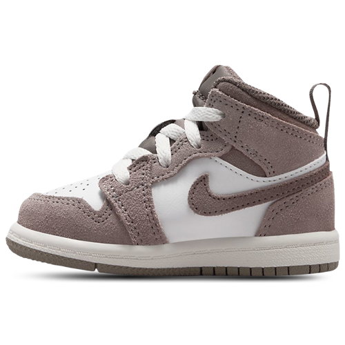 Boys' Toddler AJ 1 Mid Summit White/Enigma Stone/Olive Grey - View 2